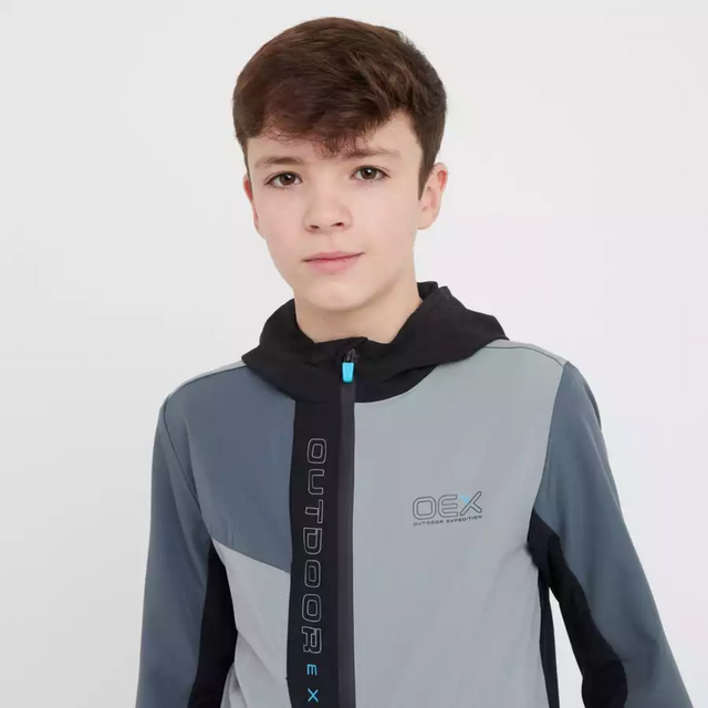 OEX Junior Pennine Tracksuit - Charcoal/Black