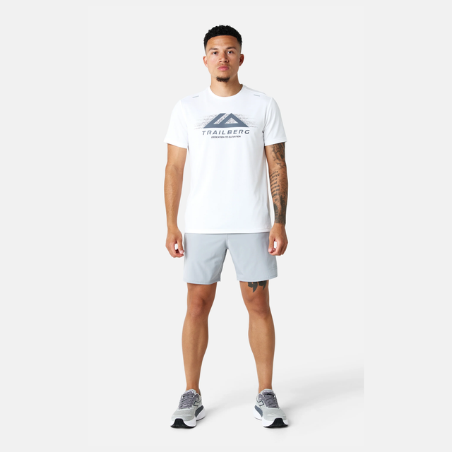 Trailberg Movement T-Shirt / Shorts Set - White/Lunar Grey