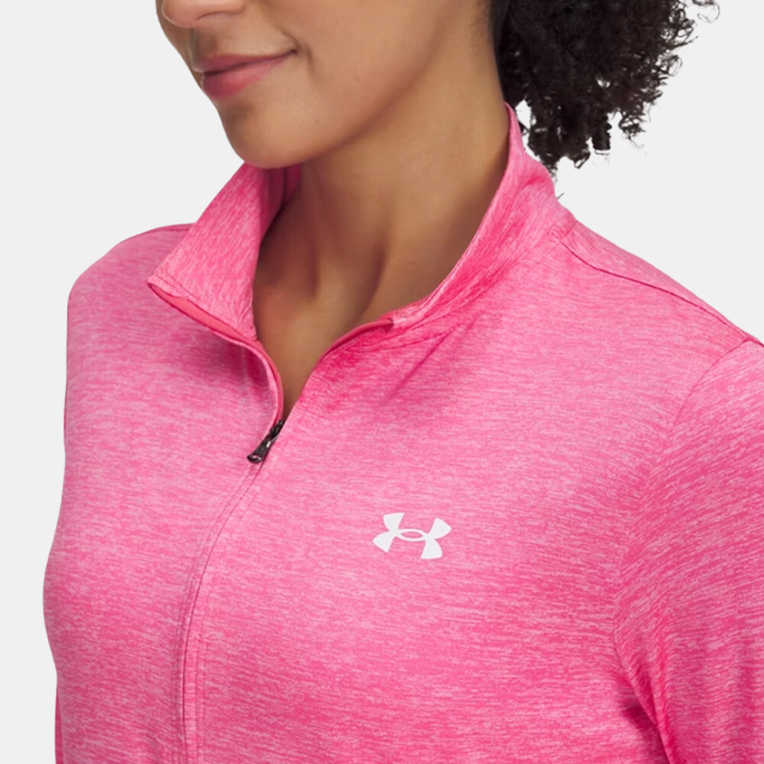 Under Armour Women's 1/4 Zip / Shorts Set - Pink/Black