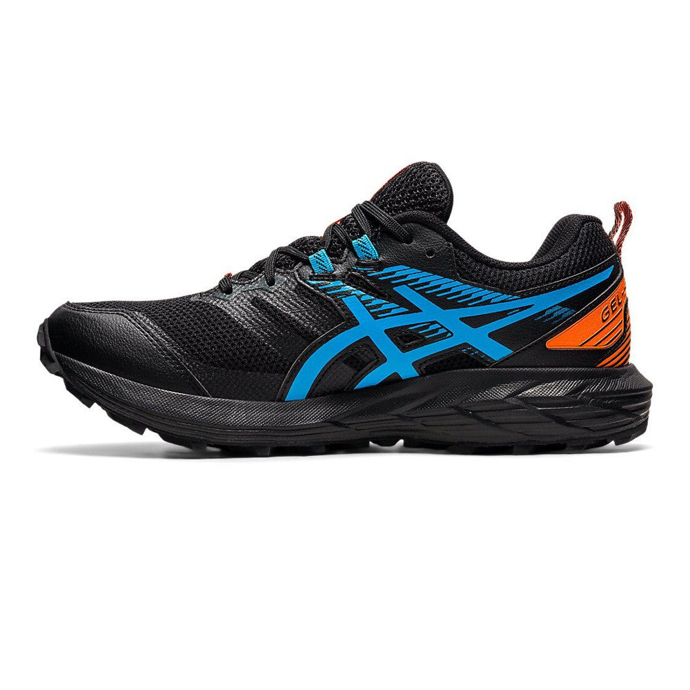 ASICS GEL SONOMA 6 TRAIL RUNNING TRAINERS - BLACK/ORANGE/AQUA
