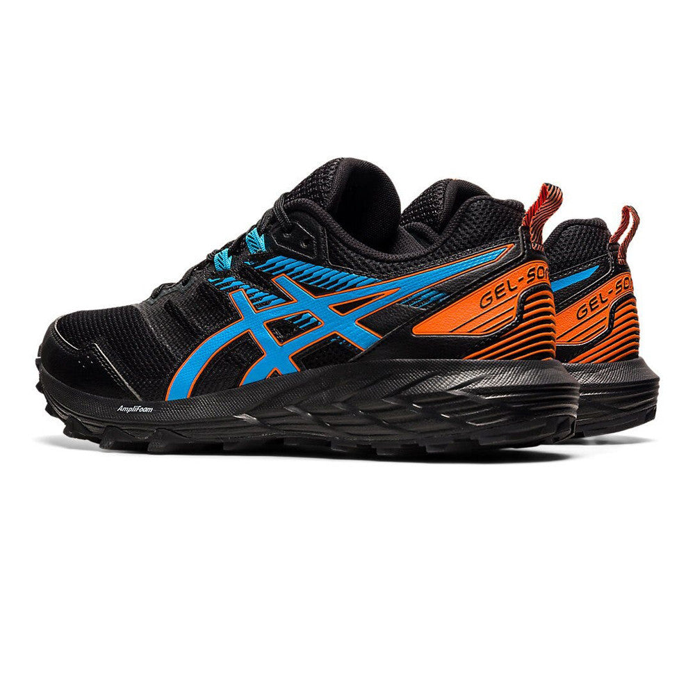 ASICS GEL SONOMA 6 TRAIL RUNNING TRAINERS - BLACK/ORANGE/AQUA