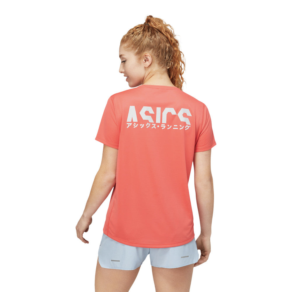 ASICS KATAKANA WOMEN'S T-SHIRT - CORAL