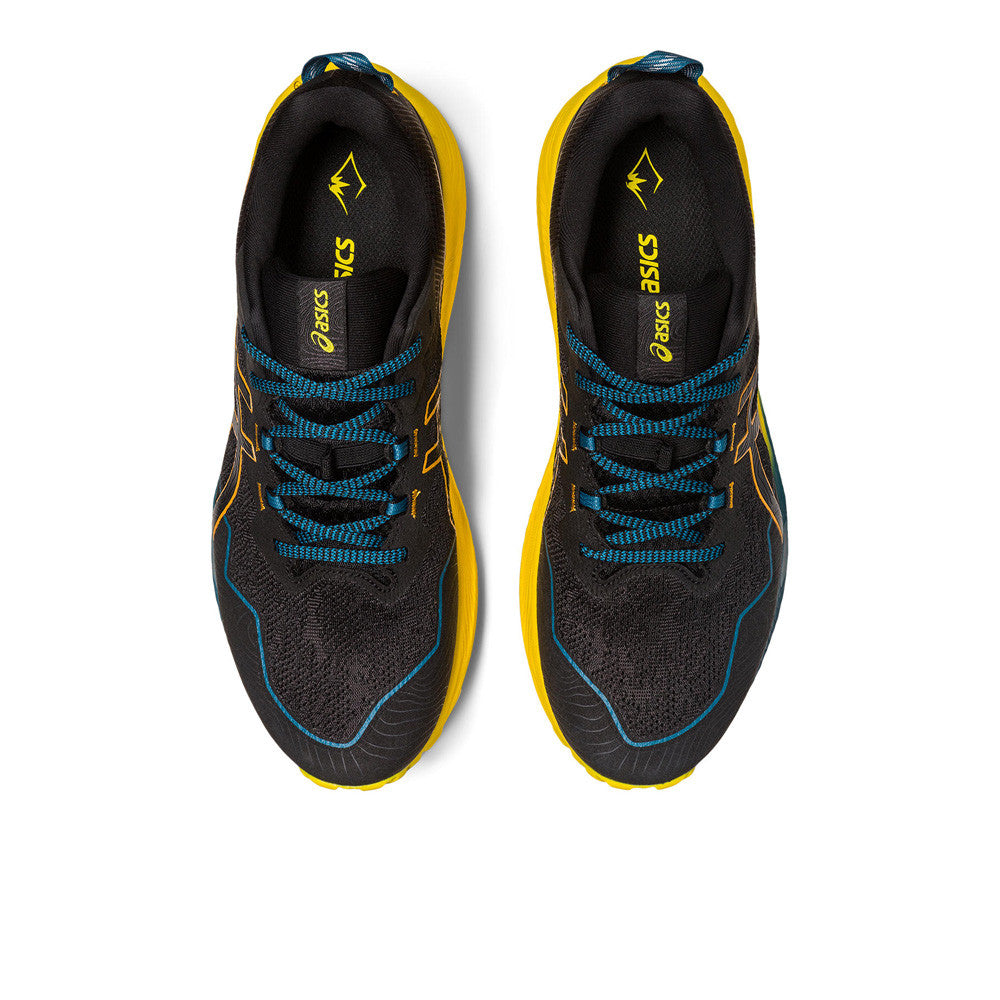 ASICS GEL-TRABUCO 11 TRAIL RUNNING SHOES - BLACK/YELLOW/BLUE