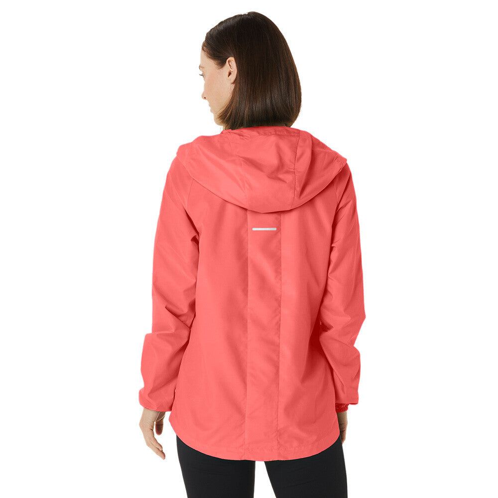 ASICS RUN HOOD WOMEN'S JACKET - CORAL PINK