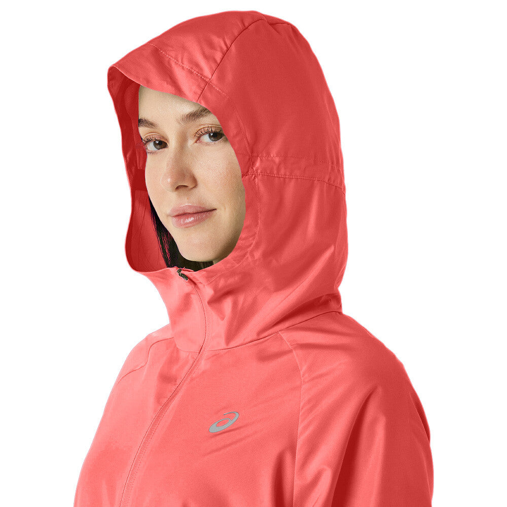 ASICS RUN HOOD WOMEN'S JACKET - CORAL PINK