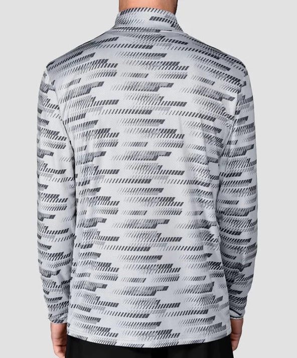 MONTIREX Apex AOP 1/4 Zip - Mercury/Jet Grey