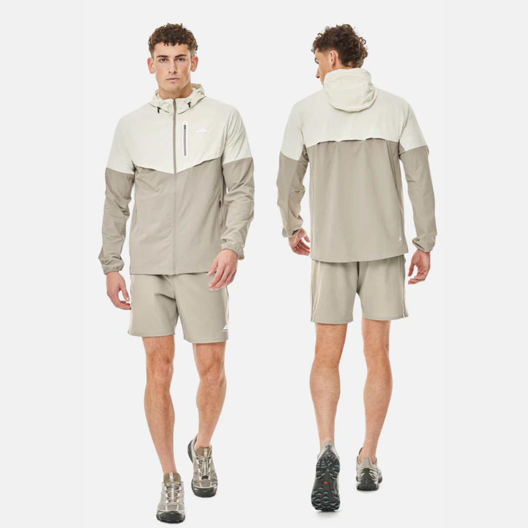 Trailberg SS25 Cloud Windbreaker / Shorts Set - Pale Taupe/Dune White