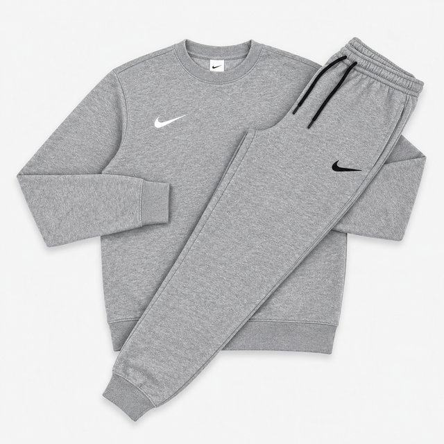 Nike Crew Neck Tracksuit - Marl/Grey