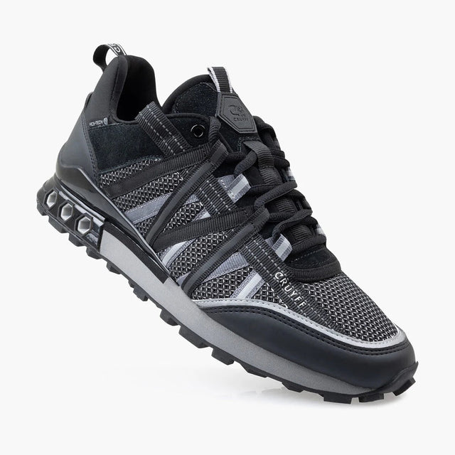 Cruyff Fearia Hex-Tech Trainers - Black/Grey
