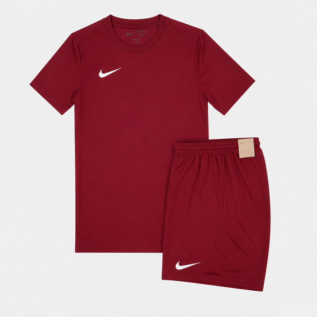 Nike Junior Dri-Fit Tshirt / Shorts Set - Burgundy