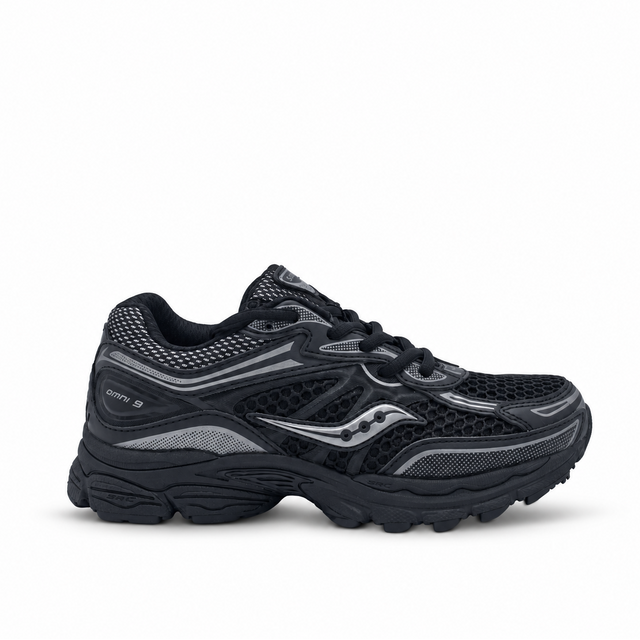 Saucony Junior ProGrid Omni 9 - Black/Gunmetal