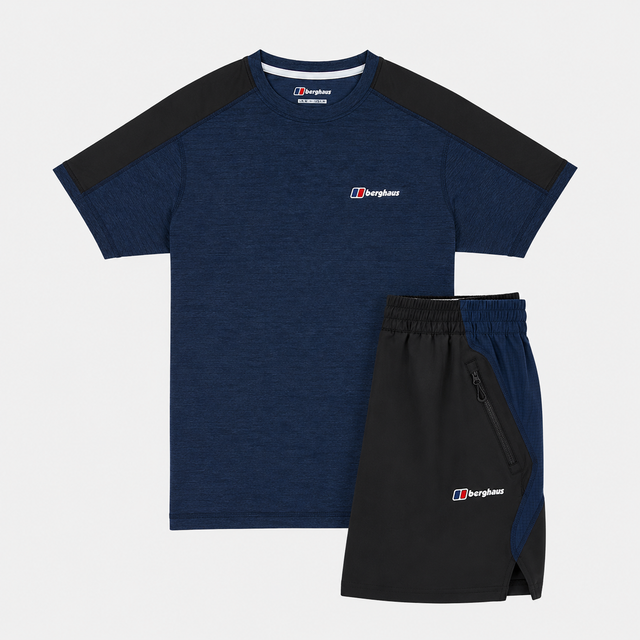 Berghaus Farndale T-Shirt / Wavertree Shorts Set - Navy/Black