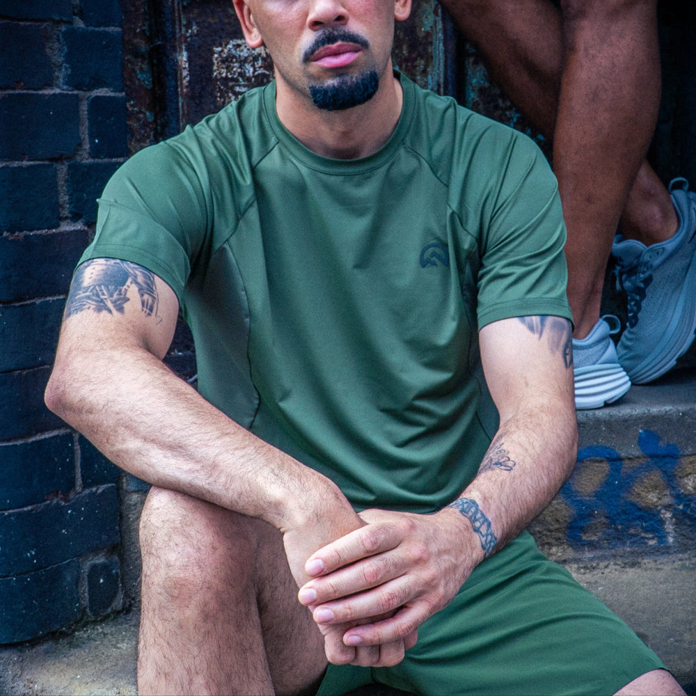 Flux Tech T-Shirt / Shorts Set - Khaki