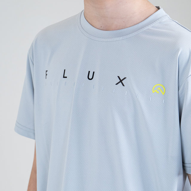 Flux Junior Graphic Logo T-Shirt - Silver/Neon