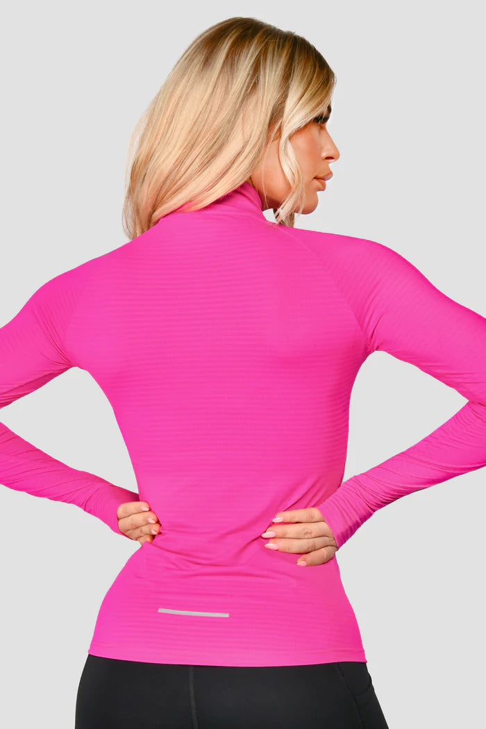 MONTIREX WOMEN'S ENERGY HALF ZIP TOP - NEON PINK