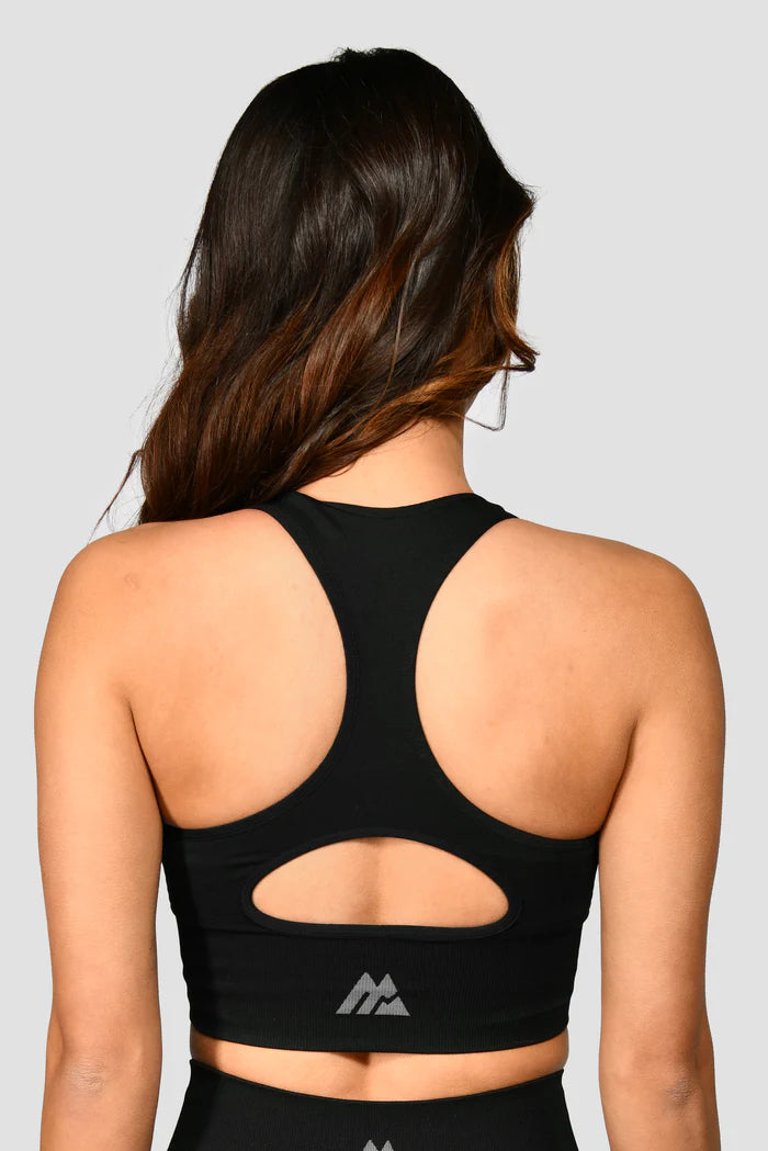 MONTIREX WOMEN'S ENERGY SEAMLESS BRA TOP - BLACK/GREY