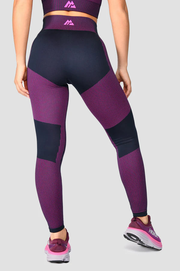 MONTIREX WOMEN'S ENERGY SEAMLESS 2.0 LEGGINGS - MIDNIGHT BLUE/NEON PINK
