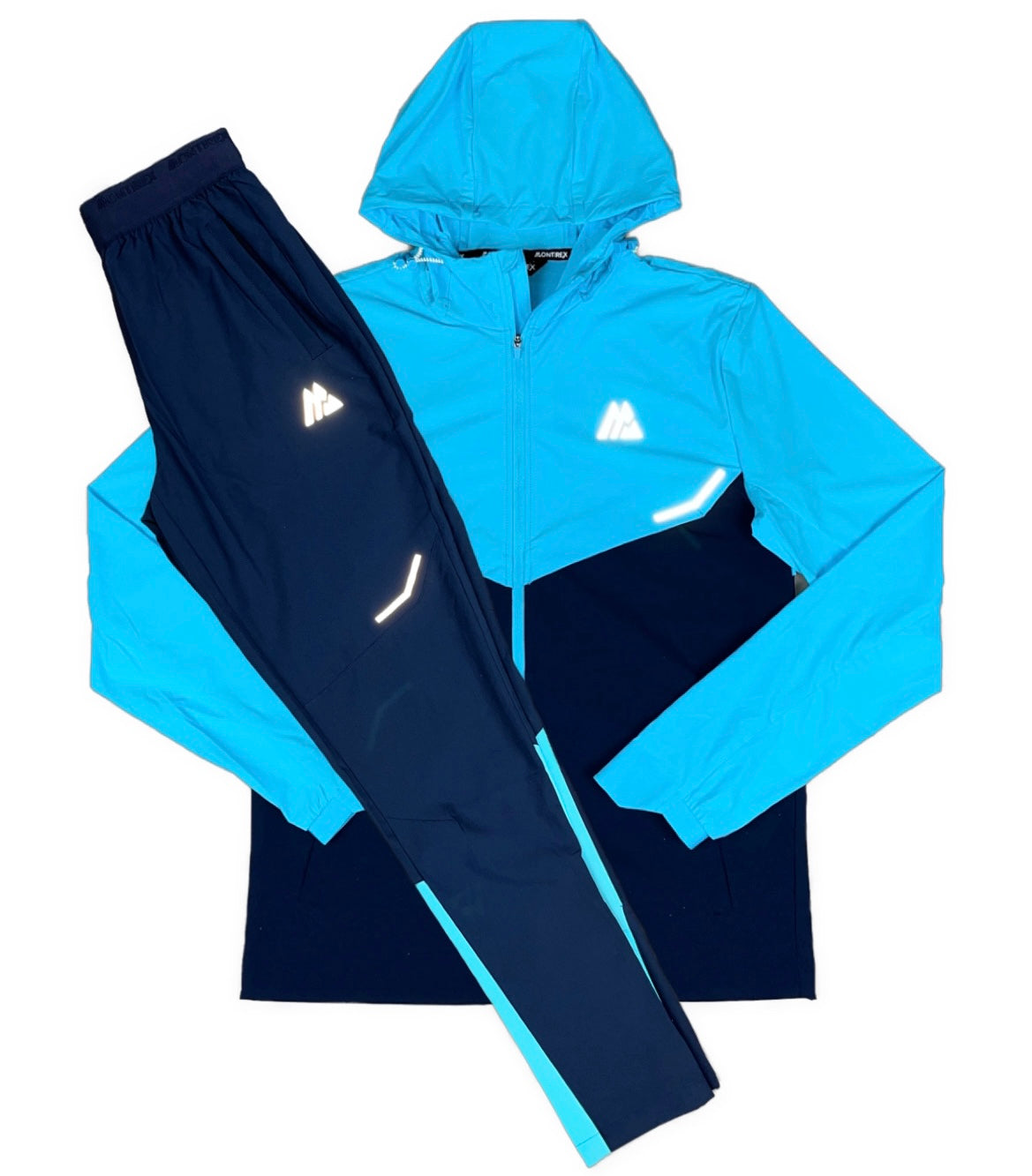 MONTIREX CURVE RUNNING TRACKSUIT 2.0 - NEON SKY / MIDNIGHT BLUE