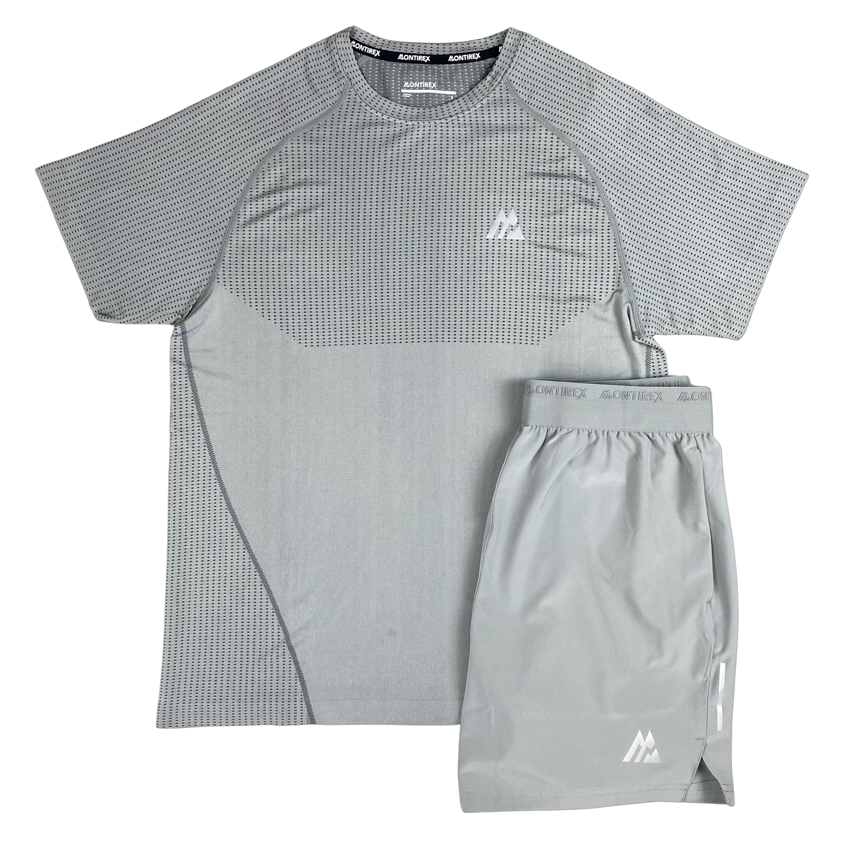 MONTIREX ENDURANCE SEAMLESS TSHIRT / FLY SHORTS SET - PLATINUM GREY