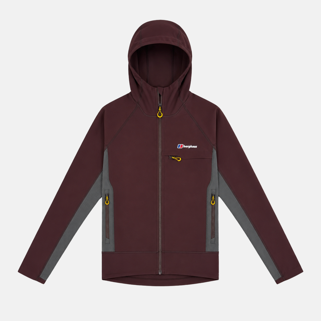 Berghaus Wavertree Hooded Jacket - Burgundy/Grey