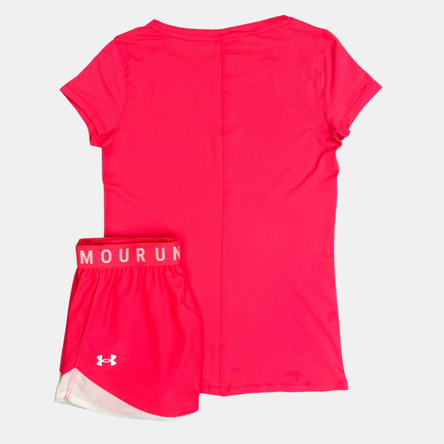 Under Armour Women's Tshirt / Play Shorts Set - Pink