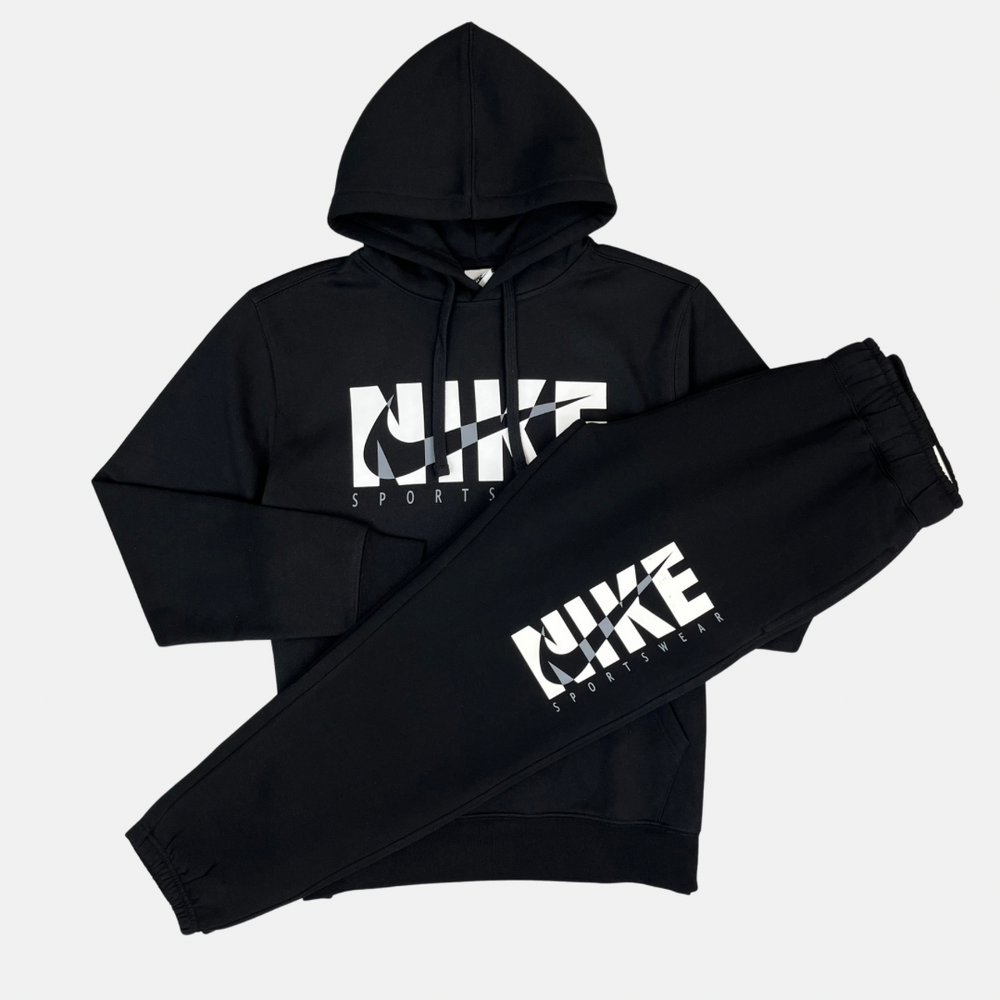 Nike Logo Sportswear Tracksuit - Black