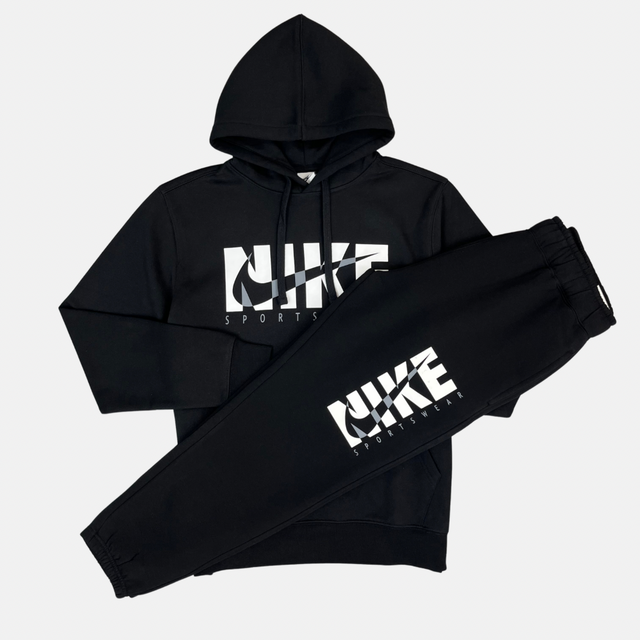 Nike Logo Sportswear Tracksuit - Black