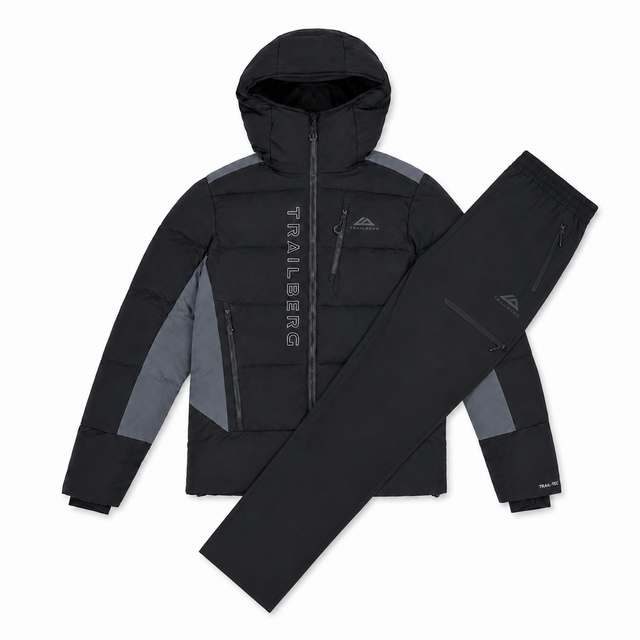 Trailberg Triathlon Insulated Jacket / Woven Pants Tracksuit - Black