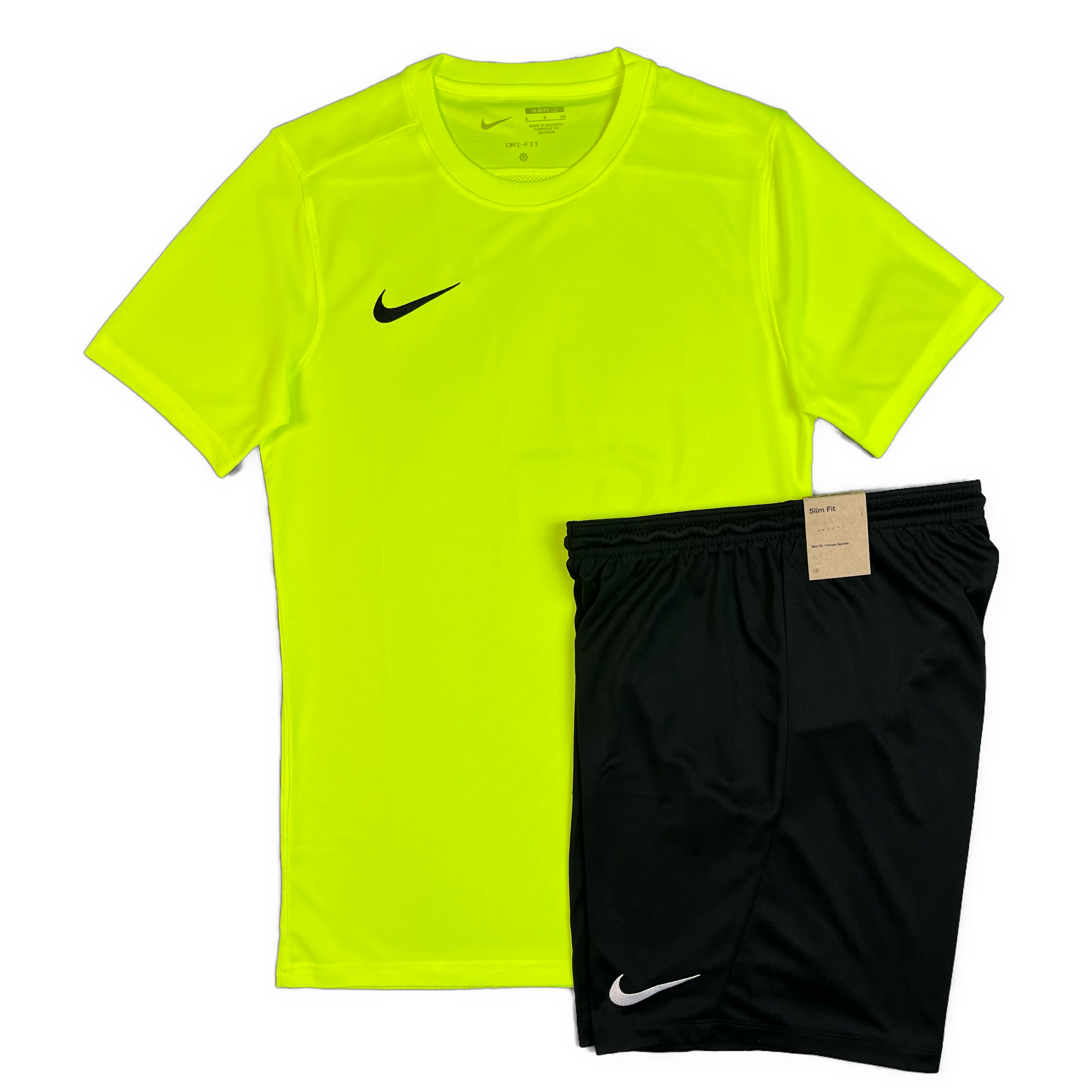 Black and volt nike top shirt
