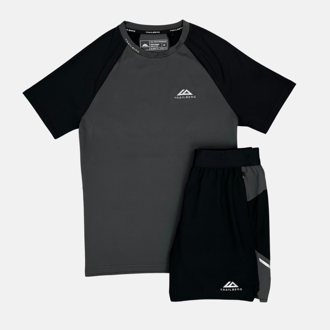 Trailberg Aperture T-Shirt / Shorts Set - Black / Grey