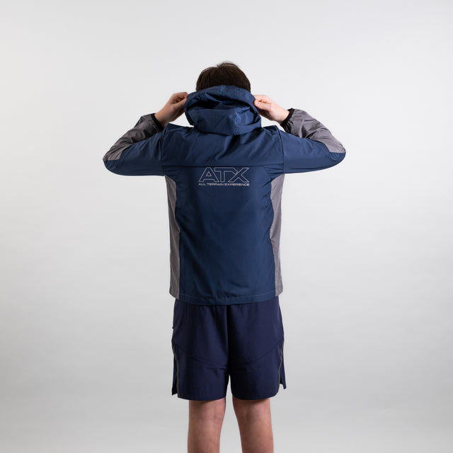 ATX Junior Boulder Track Jacket - Navy/Dark Grey