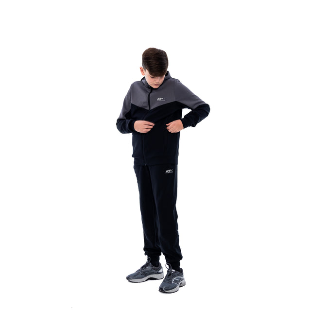 ATX Junior Tundra Full Zip Hoodie - Black/Dark Grey