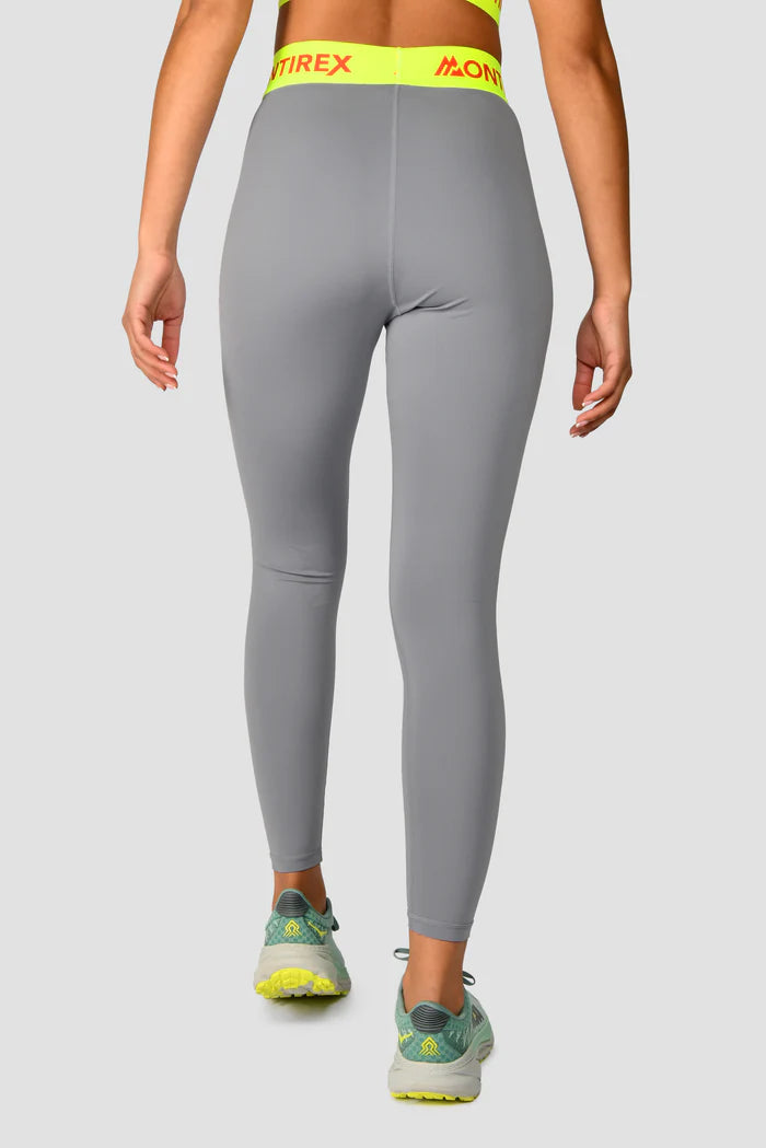 MONTIREX WOMEN'S ICON CONTRAST LEGGINGS - GREY/OG NEON
