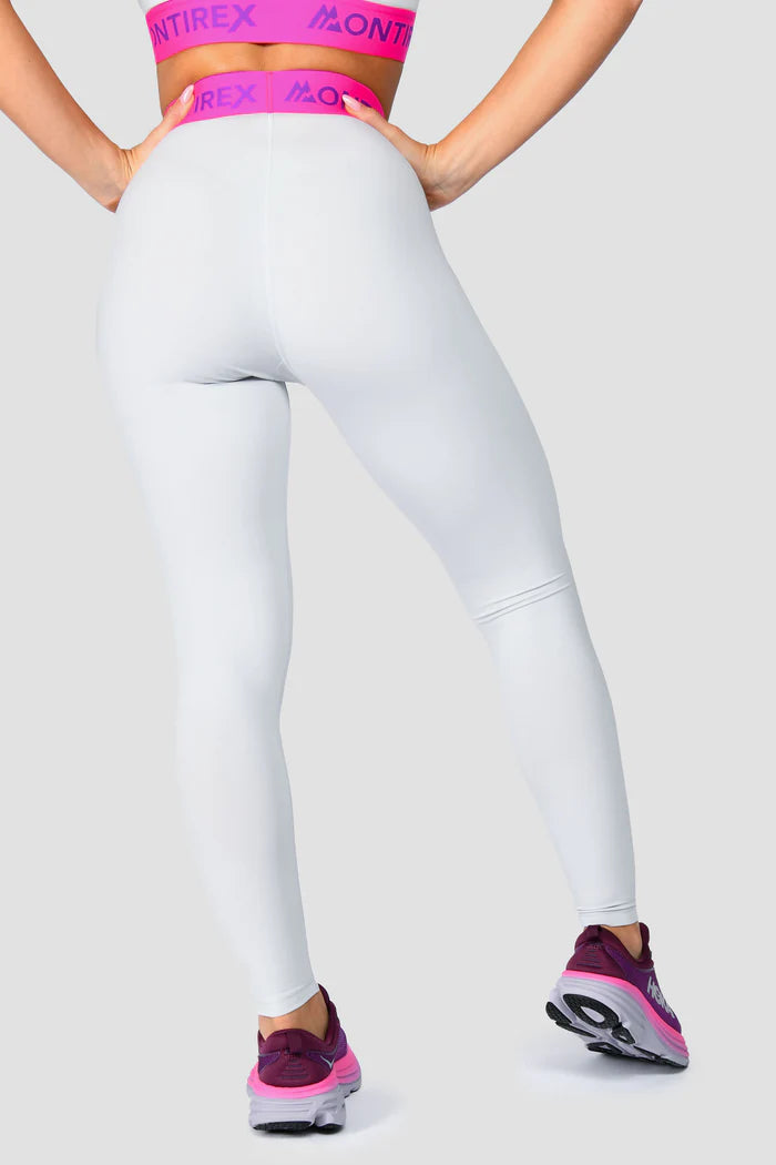MONTIREX WOMEN'S ICON CONTRAST LEGGINGS - SMOKE GREY/NEON PINK