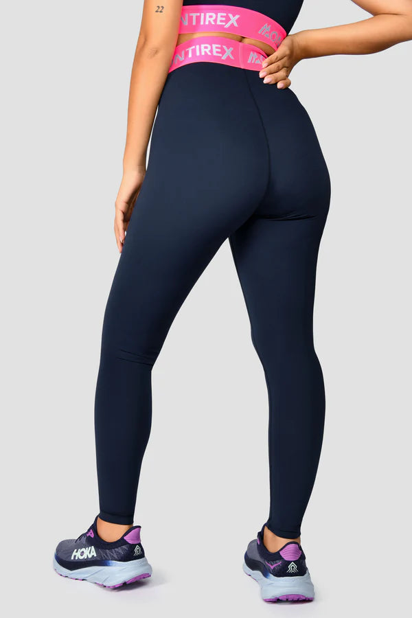 MONTIREX WOMEN'S ICON CONTRAST LEGGINGS - MIDNIGHT BLUE/NEON PINK