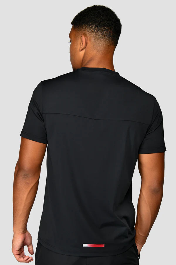 MONTIREX MTX Run Iridescent T-Shirt - Black/Cardinal Red