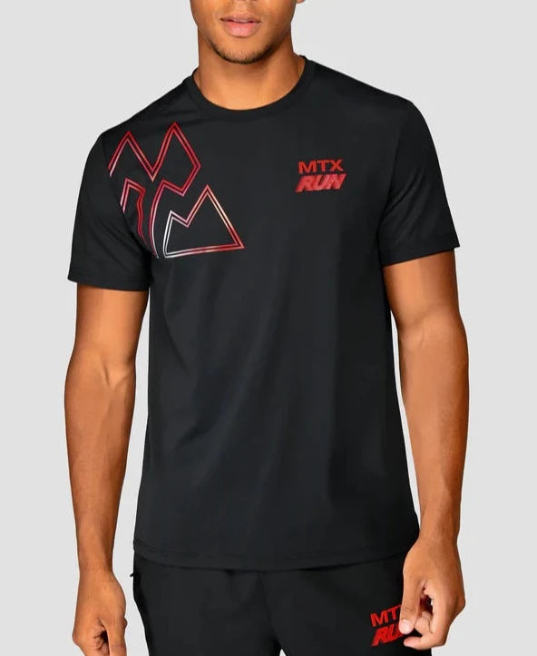 MONTIREX MTX Run Iridescent T-Shirt - Black/Cardinal Red