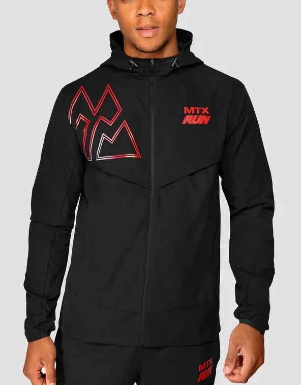 MONTIREX MTX Run Iridescent Windbreaker - Black/Cardinal Red