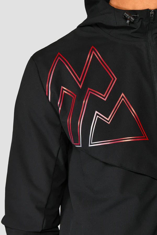 MONTIREX MTX Run Iridescent Windbreaker - Black/Cardinal Red