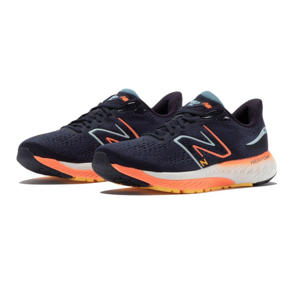 NEW BALANCE FRESH FOAM X 880V12 RUNNING TRAINERS - NAVY / APRICOT