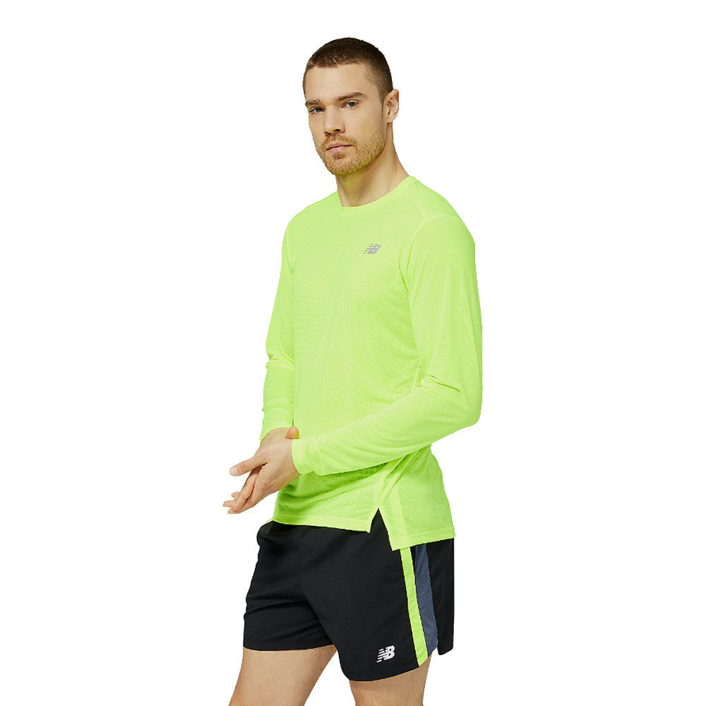 NEW BALANCE ACCELERATE LONG SLEEVE TOP - VOLT