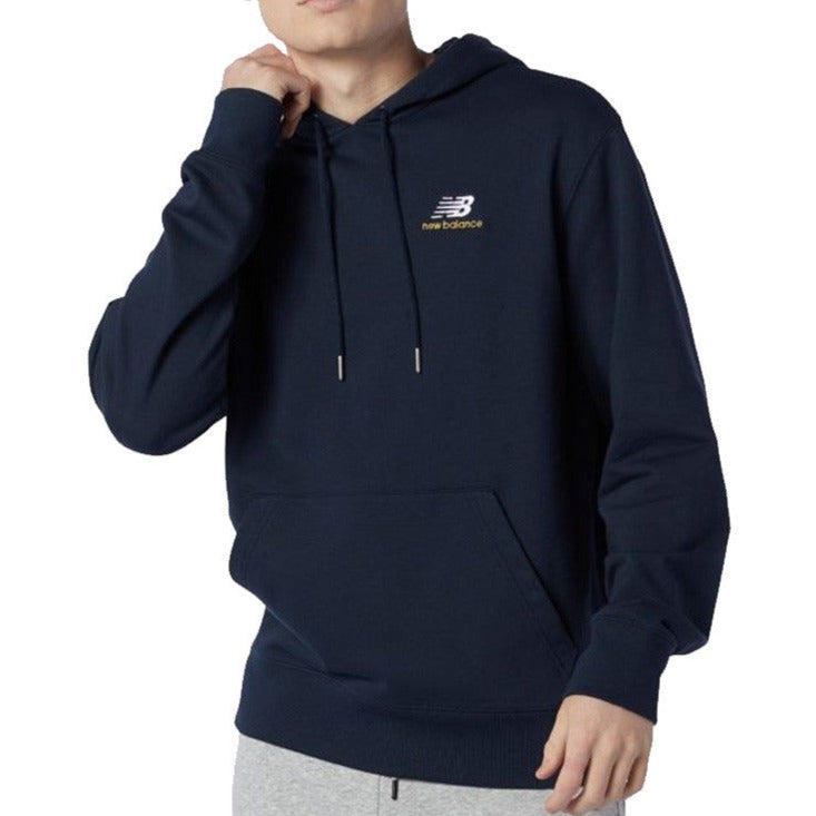 NEW BALANCE ESSENTIALS EMBROIDERED HOODIE - NAVY BLUE