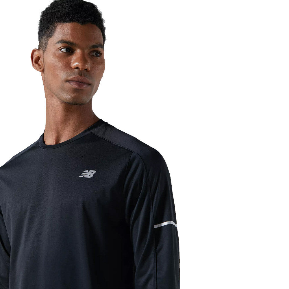 NEW BALANCE CORE RUN LONGSLEEVE T-SHIRT - BLACK