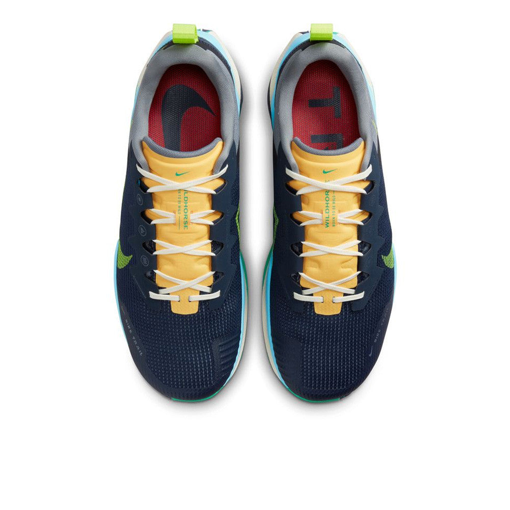 NIKE WILDHORSE 8 TRAIL RUNNING SHOES - OBSIDIAN NAVY / YELLOW / VOLT