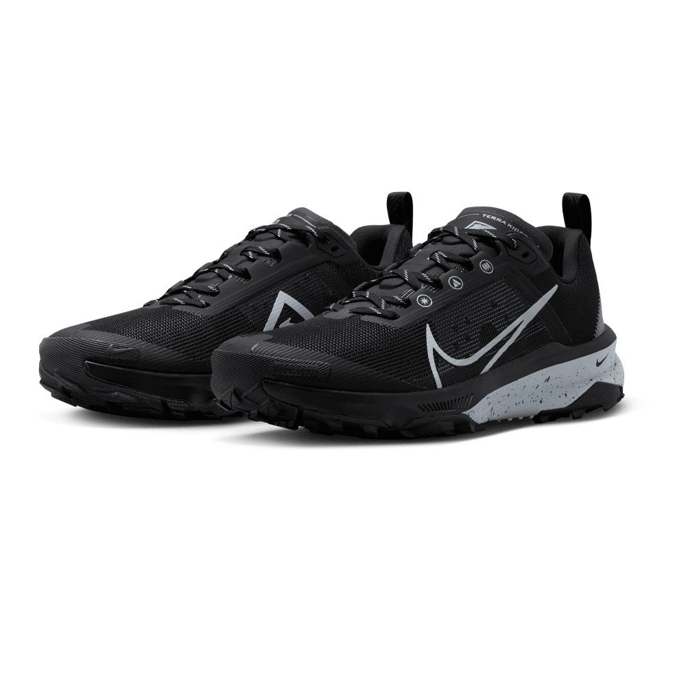 NIKE REACT KIGER 9 TRAIL RUNNING SHOES - WOLF GREY / BLACK