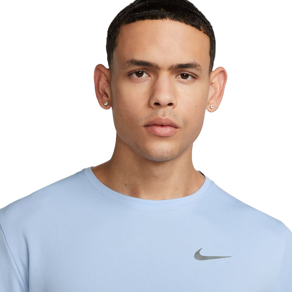 NIKE UV MILER RUNNING T-SHIRT - BLISS BLUE