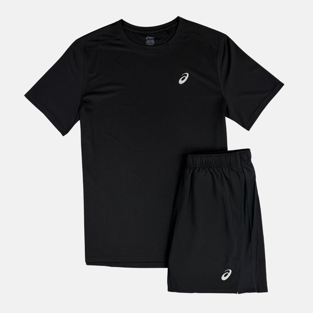 Asics Core T-Shirt / Shorts Set - Black