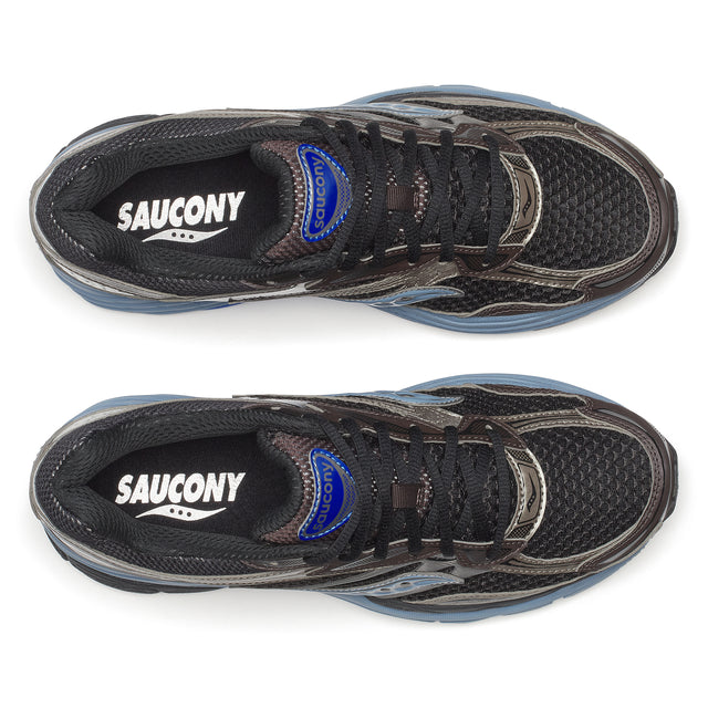 Pair of Saucony running shoes on a white background