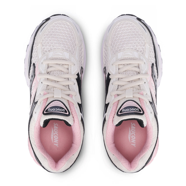 Saucony Junior ProGrid Omni 9 - Ivory/Pink