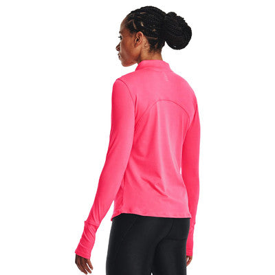 UNDER ARMOUR WOMEN'S RUN 2.0 HALF ZIP TOP - NEON PINK